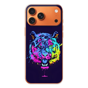 Силиконовый бампер с картинкой животных для Apple iPhone 18 Pro (Тигр-Арт)