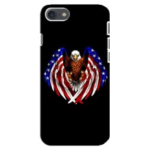 Чехол Флаг USA для iPhone 8 (Крылья США)