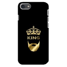 Чехол (Корона на чёрном фоне) для Айфон 8 (KING)