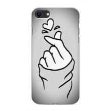 Чехол с принтом для iPhone 8 (AlphaPrint - Знак сердечка)
