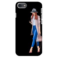 Чехол с картинкой Модные Девчонки iPhone 8 (Девушка со смартфоном)