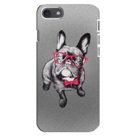 Чехол (ТПУ) Милые собачки для iPhone 8 – Бульдог в очках