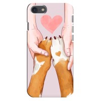 Чехол (ТПУ) Милые собачки для iPhone 8 (Любовь к собакам)