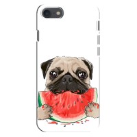 Чехол (ТПУ) Милые собачки для iPhone 8 – Смешной Мопс