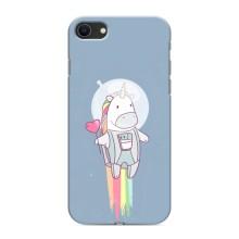 Чехол Unicorn на iPhone 8 (Единорог космонавт)