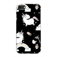 Чехол Unicorn на iPhone 8 (Единорог с кофе)