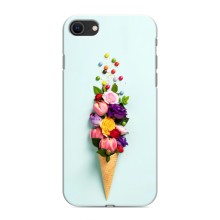 Чехлы с тематикой "ЦВЕТЫ" на iPhone 8 (Цветок-мороженное)