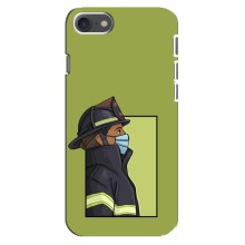 Силиконовый бампер (Работники) на iPhone 8 – Пожарник
