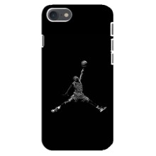 Силиконовый Чехол Nike Air Jordan на Айфон 8 (Джордан)