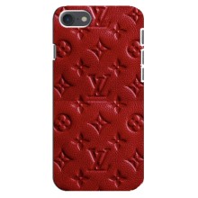 Текстурный Чехол Louis Vuitton для Айфон 8 (Красный ЛВ)