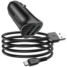 АЗП Hoco Z39 QC3.0 (2USB) + MicroUSB – Чорний