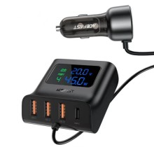 АЗУ Acefast B11 138W Car Charger Splitter with Digital Display