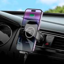 Автодержатель с БЗУ Borofone BH205 Wireless Charging Car – Черный