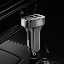 АЗУ USAMS US-CC087 C13 2.1A Dual USB Car Charger – Черный