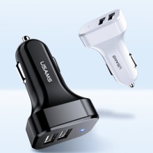 АЗУ USAMS US-CC087 C13 2.1A Dual USB Car Charger – Черный