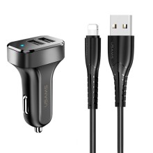 АЗУ Usams C13 2.1A Dual USB + U35 Lightning cable (1m) – Черный