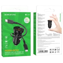 АЗУ Borofone BZ18A PD20W+QC3.0 + Type-C to Type-C – Черный