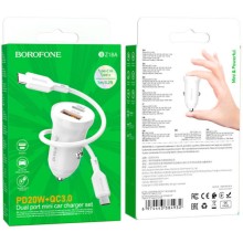 АЗУ Borofone BZ18A PD20W+QC3.0 + Type-C to Type-C – Белый