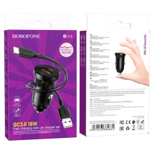 АЗУ Borofone BZ18 QC3.0 + Type-C – Черный