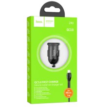 АЗУ Hoco Z43 QC3.0 (1USB/18W) + MicroUSB – Черный