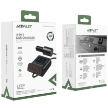 АЗУ Acefast B8 digital display car HUB charger – Black