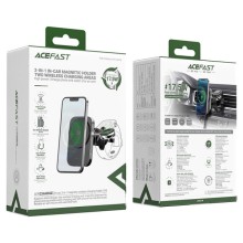 Автотримач з БЗП Acefast D18 2in1 in-car – Black