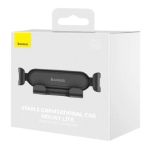 Автотримач Baseus Stable Gravitational Car Mount Lite (Air Outlet Version) (SUWX01) – Чорний