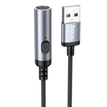 Портативний прикуриватель зажигалка Hoco UA30 USB – Black