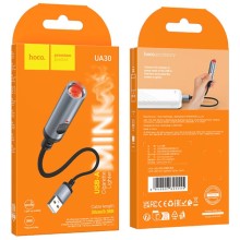 Портативний прикуриватель зажигалка Hoco UA30 USB – Black