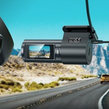 Відеореєстратор Hoco DV8 2K display hidden driving recorder (with rear camera) – Чорний