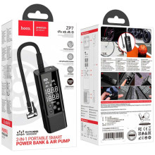 Автомобільний насос Hoco ZP7 Maddy smart (5000 mAh) – Чорний