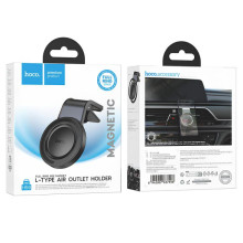 Автодержатель Hoco H59 Show ring magnetic (L air outlet) – Черный