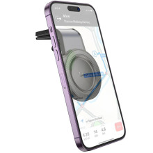 Автодержатель Hoco H59 Show ring magnetic (L air outlet) – Черный