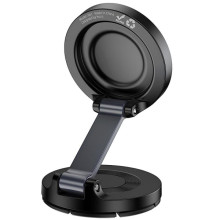 Автодержатель Hoco H61 Show folding ring magnetic (dashboard) – Черный