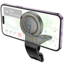 Автодержатель Hoco H60 Show ring magnetic (dashboard) – Черный