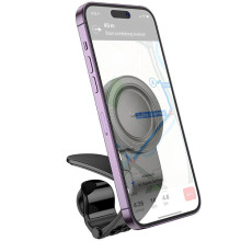 Автодержатель Hoco H60 Show ring magnetic (dashboard) – Черный