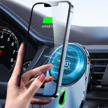 Автотримач з БЗП Usams US-CD170 15W Air Vent – Сірий