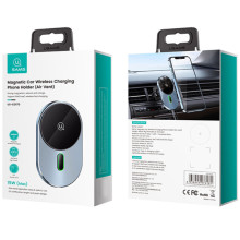 Автотримач з БЗП Usams US-CD170 15W Air Vent – Сірий