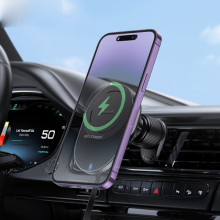 Автотримач з БЗП Hoco HW12 Guardian magnetic (air outlet) – Чорний