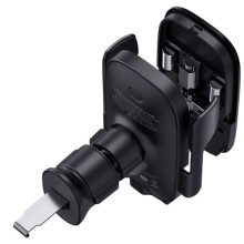 Автотримач з БЗП Baseus Milky Way Pro Wireless Charging Electric Car Mount 15W (C40357000111-0) – Чорний