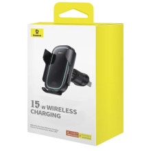 Автотримач з БЗП Baseus Milky Way Pro Wireless Charging Electric Car Mount 15W (C40357000111-0) – Чорний