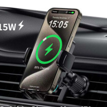 Автодержатель с БЗУ WIWU CH-321 15W – Черный