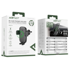 Автодержатель с БЗУ Acefast D48 Air Vent – Черный