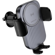 Автодержатель с БЗУ Borofone BH221 Path 15W (air outlet) – Черный