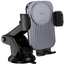 Автодержатель с БЗУ Borofone BH222 Leading 15W (center console) – Черный