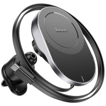 Автодержатель с БЗУ Hoco HW12 Guardian magnetic (air outlet) – Черный