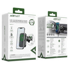 Автодержатель с БЗУ Acefast D18 2in1 in-car – Черный