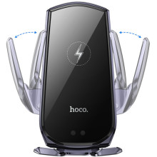 Автодержатель с БЗУ Hoco CA202 Plus – Черный