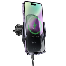 Автодержатель с БЗУ Hoco CA202 Plus – Черный