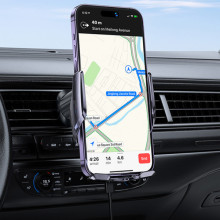 Автодержатель с БЗУ Hoco CA202 Plus – Черный